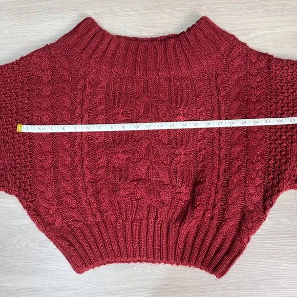 Anthropologies Cropped Knit Chunky Sweater - Picture 3 of 5